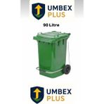 Umbex Plus Umbex Pedallı Tıbbi Plastik Çöp Konteyneri 90 Litre Plastik Konteyner - A Isıya Karşı Dayanıklı- - Yeşil
