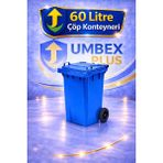 Umbex Plus Umbex Plastik Çöp Konteyneri 60 Litre Plastik Konteyner - A Isıya Karşı Dayanıklı Malzeme - Mavi