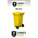 Umbex Plus Umbex Plastik Çöp Konteyneri 60 Litre Plastik Konteyner - A Isıya Karşı Dayanıklı Malzeme - Sarı