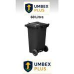 Umbex Plus Umbex Plastik Çöp Konteyneri 60 Litre Plastik Konteyner - A Isıya Karşı Dayanıklı Malzeme - Siyah