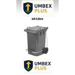UMBEX PLUS Umbex Plastik Pedallı Çöp Konteyneri 60 Litre Plastik Konteyner - A Isıya Karşı Dayanıklı Malzeme