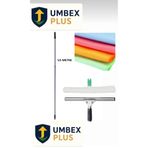 UMBEX PLUS UMBEX Profesyonel Pencere,Ayna Temizleme Seti,duş Ve Cam Için Cam Sileceği 35cm Çekçek,peluş 4lü Bez