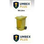 UMBEX PLUS Umbex Tıbbi Atık Plastik Pedallı Çöp Konteyneri 90 Litre Plastik Konteyner - A Isıya Karşı Dayanıklı