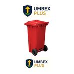 Umbex Tıbbı Atık Plastik Çöp Konteyneri 120 Litre Konteyner - A Isıya Karşı Dayanıklı- - Kırmızı