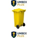Umbex Tıbbı Atık Plastik Çöp Konteyneri 120 Litre Konteyner - A Isıya Karşı Dayanıklı- - Sarı
