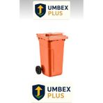 Umbex Tıbbı Atık Plastik Çöp Konteyneri 120 Litre Konteyner - A Isıya Karşı Dayanıklı- - Turuncu