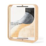 Umbra Masa resim çerçevesi, iki taraflı resim çerçevesi, 20 x 25 cm fotoğraflar için, ahşap, doğal
