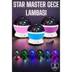 UMD Tekno Mavi ve Mor Işıklı Projeksiyon Lambası Uygun - Çok Renkli