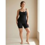 U&me Ayarlanabilir Askılı, Toparlayıcı, Şekillendirici Tek Parça Kadın Korse Kısa Şort Paça Slim Fit Body Shapewear Siyah - S - M