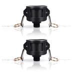UMETASS 275 330 Galon IBC Tote Bağlantı Parçaları, Adaptör, Bahçe Hortumu için Tank Tahliye Adaptörü 2 İnç Camlock Bağlantı Parçaları 3/4 İnç Erkek Konu (2 adet 2 "ila 3/4")