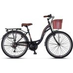 Ümit Alanya 28 Inch 45 cm kadro 21 Vites Kadın Şehir Bisikleti 2810 ( 160 cm üstü) - Siyah - Kahverengi