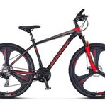 Ümit Bisiklet ACCRUE 27.5 jant 18" KADRO HİDROLİK DİSK FREN ALÜM. KOLON JANT DAĞ BİSİKLETİ BLACK RED (GREENWAY BİSİKLET)