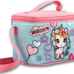 Ümit Çanta 5049 Isı Yalıtımlı Kız Çocuk (Bebek Unicorn Baskılı, Pembe Turkuaz Renkli) Beslenme Çantası