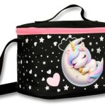 Ümit Çanta Kız Çocuk Beslenme Çantası (Thermo Isı Yalıtımlı) - Uykucu Unicorn - Siyah Pembe - 5061
