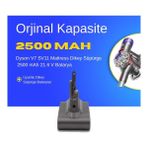 Ümit Maker Dyson V7 SV11 Fluffy Dikey Süpürge 2500 mAh 21.6 V Batarya – Orjinal Uyumlu Uzun Ömürlü, Yüksek Performans Pil