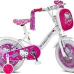 Ümit ÜMİT 1409 HT (HELLO KITTY)-BMX-CANTA-V-KIZ ÇOCUK BİSİKLETİ 14 JANT BEYAZ PEMBE