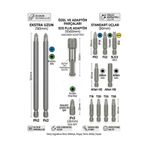 ÜMİTAVM 13 Parça Mıknatıslı S2 Bits Uç Seti: SDS Adaptör, 150mm Uzun Yıldız, Torx, Alyan