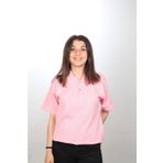ümitteks iş ve okul kıyafetleri Ünisex Pembe Penye Polo Yaka Tişört Mansbsb