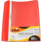 Umix 50'li A4 Telli Dosya Kırmızı Renk ile Ofis ve Eğitim İçin İdeal Seçim