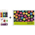 Umix Craft And Arts Suluboya Kalemi 6 Renk + Spiralli Resim Defteri