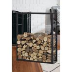 UmkaHome METAL ŞÖMİNE ODUNLUK RAFI SİYAH
