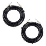 UMOKI 2 ADET Profesyonel 15 Ayak 12 Ölçer 1/4 İnç - 1/4 İnç Erkek Hoparlör Kabloları - 15ft 12AWG 6.35mm Stereo Ses Telleri DJ Kabloları - 2'li Paket