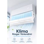 UmoTech Ayarlanabilir Delikli Klima Hava Yönlendirici 58-105 cm Rüzgar Önleyici Klima Siperliği Deflektör