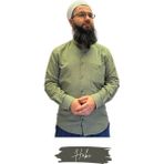 Umre Market Tam Düğme Keten Saffan Gömlek - Haki