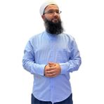 Umre Market Tam Düğme Keten Saffan Gömlek - Mavi - 3XL