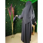 Umre Takım Füme Medine Ipeği 3 Lü Set Elbise-Sufle-Seyyar Peçe - Standart