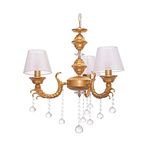 Umur Aydınlatma Novel 3'lü Altın Varak Abajurlu Avize