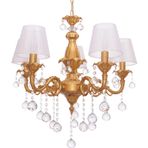 Umur Aydınlatma Seda 5'li Altın Varak Abajurlu Avize