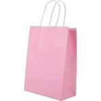 Umur Karton Hediye Çantası 9X18X23Cm Beyaz Pembe 70 Gram 30012879 (50 Li Paket)