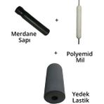 Umur Tutkal Sürme Merdanesi Lastiği ve Sapı + Polyemid Mil