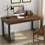 Umut Park Ahşap Metal Ayaklı Çalışma Masası - Y: 75 cm D: 60 cm G: 140 cm - Doğal Ahşap
