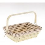 Ün Ev Unr-8284 Hasır Örme Ekmek Sepeti Krem Dikdörtgen 25X17X12 CM