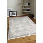 Ünal Carpet 4m2-6m2 Bambu Tarz Modern Salon Oturma Odası Mutfak Koridor Yatak Odası Halısı Antialerjik Gri Beyaz