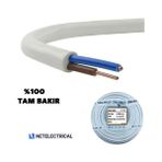 Ünal Kablo 2x1.5 Nym - 50 Metre Tek Damar Antigron Kablo - Beyaz