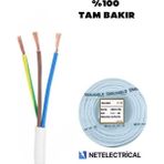 Ünal Kablo 3x1 Ttr - 50 Metre Çok Telli Kablo - Beyaz