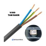 Ünal Kablo 3x2.5 Ttr 40 Metre - Siyah Kaliteli %100 Tam Bakır Kablo