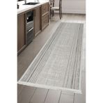 ünalcarpet Bambu Tarz Antialerjik Dokuma Kesme Yolluk Salon Hol Koridor Antre Mutfak Yatak Odası Gri Krem