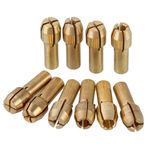 Unbekannt 5 – 3,2 mm, pirinç-Collet matkap mandren Dremel rotary aletler için elektro-matkap Chuck tutacağı (4,3 mm şaft ile vs.), 10 adet