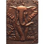 Unbekannt Kabartmalı Deri Journal (gravür deri Journal), Fil, antik bir günlük, Vintage deri günlük, ya da kabartmalı günlük bir kabartma not defteri Dark Elephant, 8.5X5.7 Inch