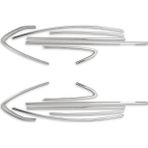 UNC Aksesuar Opel Astra J Cam Çerçevesi 2009-2015 12 Parça Komple Set Paslanmaz Krom