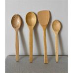Und Trade 4'lü ''bambu'' Yemek Gereçleri - 4 Boy Bambu Kaşık -Ahşap Set Tahta Kaşık(23 Cm-28 Cm-32 Cm)