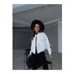 Undeka Store Kadın Scuba Kumaş Çift Cepli Bomber Crop Ceket