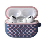UnDePlus Apple Airpods Pro 1. Nesil Uyumlu Kılıf Nike Delikli Koruyucu Silikon Kapak Mavi-Pembe