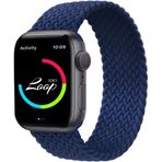 UnDePlus Apple Watch 42/44/45/46/49mm Kordon Small Örgü Solo Loop Kordon 32 127mm 2/3/4/5/6/se/7/8/9/10/ultra Mavi