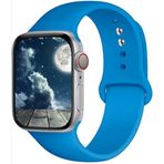 UnDePlus Apple Watch İle Uyumlu 42/44/45/46/49mm M/L Beden Kordon Silikon Spor Kordon 1 2 3 4 5 6 SE 7 8 Ultra 56-Estoril Blue