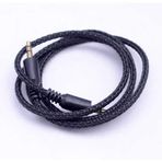 UnDePlus Aux Audio Kablo 3.5mm Jack Halat Aux Kablo Standart Siyah